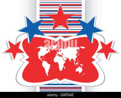 Globe icon, earth world map on web button vector Stock Vector