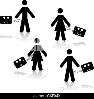 Tagged people Stock Vector
