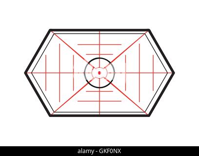 crosshair on white background Stock Vector
