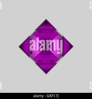 vector background with colored purple triangle Stock Vector