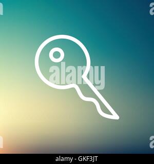 Key thin line icon Stock Vector