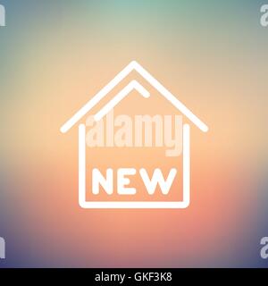 New house thin line icon Stock Vector