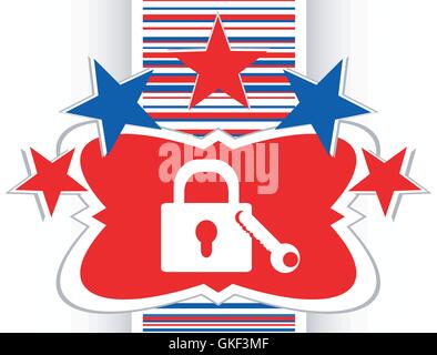 Lock icon - web app button isolated on white vector Stock Vector