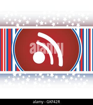 glossy web button with RSS feed sign vector Stock Vector