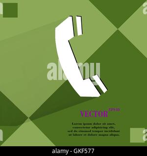 phone. Flat modern web design on a flat geometric abstract background Stock Vector