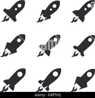 toy rocket pattern icon Stock Vector