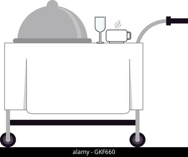 room service cart icon Stock Vector