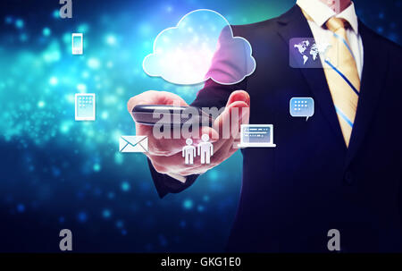telephone phone blue Stock Photo