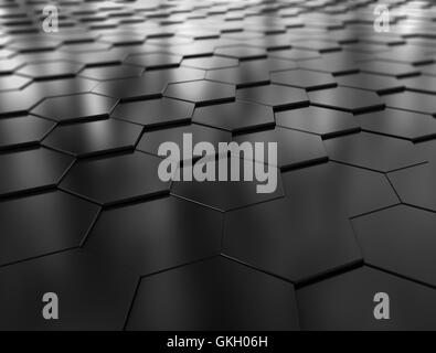 Abstract 3d rendering of hexagon futuristic surface Stock Photo