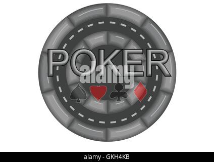 casino chip isolated on white background Stock Vector