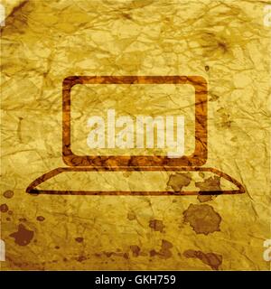 Notebook. Flat modern web button and space for your text. Stock Vector