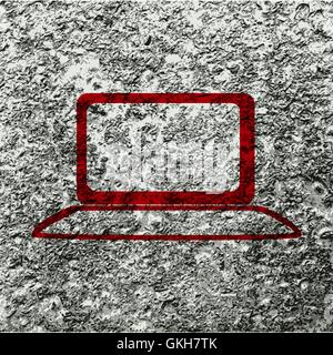 Notebook. Flat modern web button and space for your text. Stock Vector