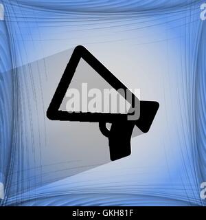 Mouthpiece. Flat modern web design on a flat geometric abstract background Stock Vector