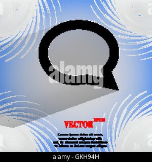 cloud thoughts. Flat modern web design on a flat geometric abstract background Stock Vector