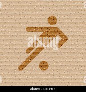 football player. Flat modern web button and space for your text. Stock Vector