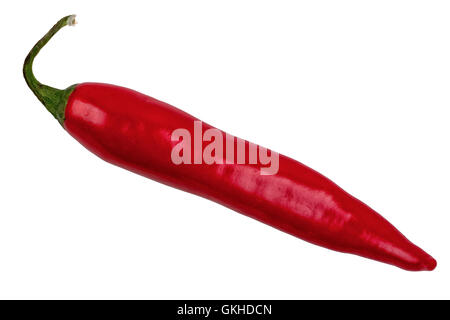 Red Chilli isolated on a white background Stock Photo