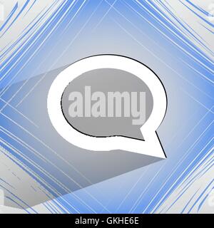 cloud thoughts. Flat modern web design on a flat geometric abstract background Stock Vector