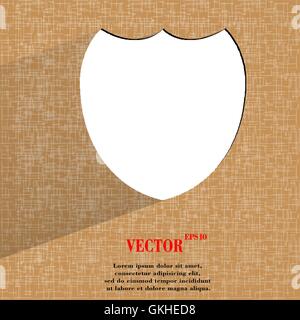 Shield protection. Flat modern web design on a flat geometric abstract background Stock Vector