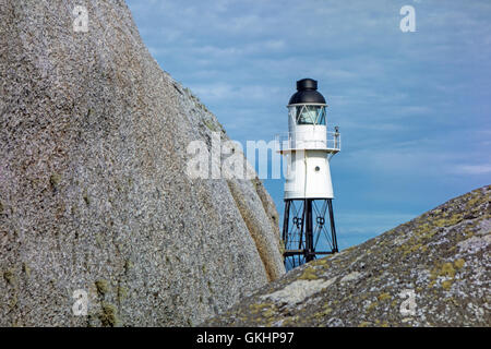 Lighthouse on Peninnis Head, St Mary's, Isles of Scilly, Cornwall, England Stock Photo