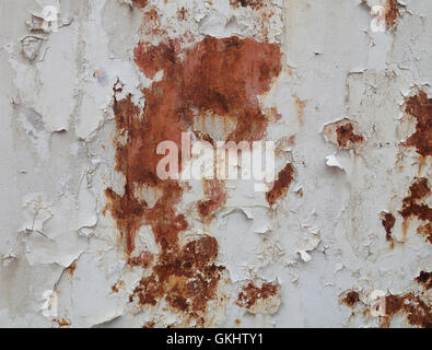 Flaking paint rusty metal Stock Photo