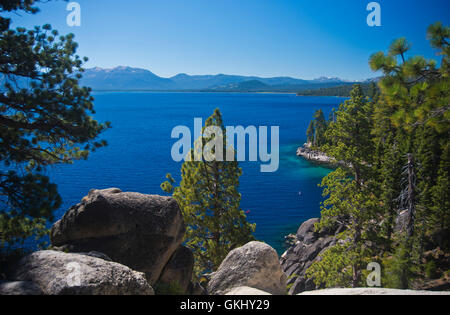 View from Rubicon Point in D.L. Bliss State Park, California Stock Photo