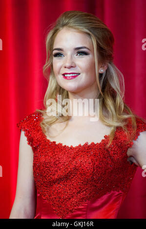 2016 British Soap Awards held at Hackney Town Hall - Arrivals.  Featuring: Lorna Fitzgerald Where: London, United Kingdom When: 28 May 2016 Stock Photo