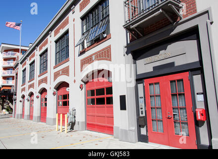 The fire station building in Seattle (Washington). Stock Photo