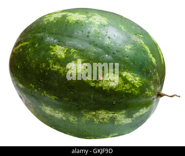 ripe whole watermelon isolated on white background Stock Photo