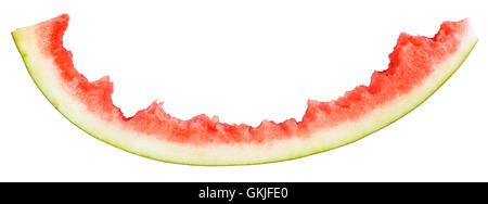 rind of eaten watermelon isolated on white background Stock Photo