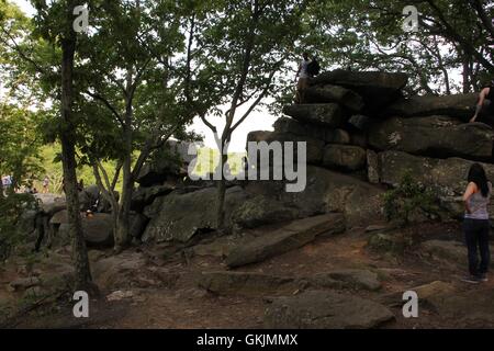 King and Queens Seat, Rocks State Park Stock Photo