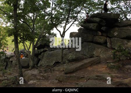 King and Queens Seat, Rocks State Park Stock Photo