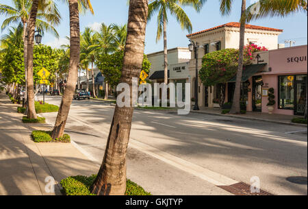 World famous Worth Avenue in Palm Beach, Florida. (USA) Stock Photo