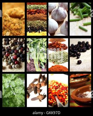 big spices picture mix Stock Photo