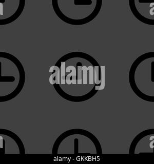 Watch web icon. flat design. Seamless pattern. Stock Vector