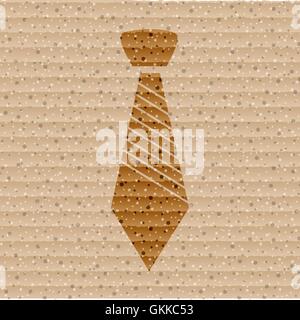 Hipster tie. Flat modern web button and space for your text Stock Vector