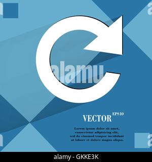 arrow Update. Flat modern web design on a flat geometric abstract background Stock Vector