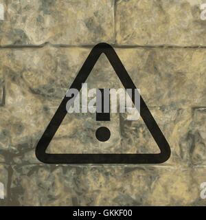 danger. exclamation mark.  Flat modern web button and space for your text. Stock Vector