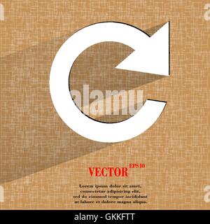arrow Update. Flat modern web design on a flat geometric abstract background Stock Vector