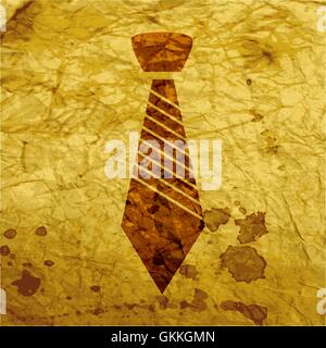 Hipster tie. Flat modern web button and space for your text Stock Vector