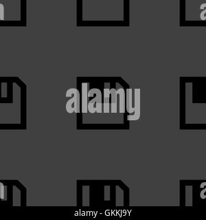 floppy disk web icon. flat design. Seamless pattern. Stock Vector
