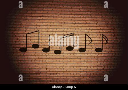 Music elements notes web icon, flat design Stock Vector