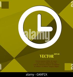 Watch. Flat modern web design on a flat geometric abstract background Stock Vector