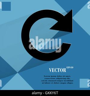 arrow Update. Flat modern web design on a flat geometric abstract background Stock Vector