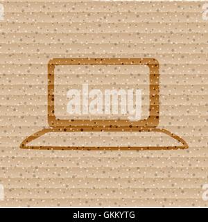 Notebook. Flat modern web button and space for your text. Stock Vector
