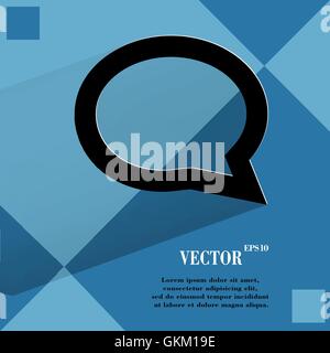 cloud thoughts. Flat modern web design on a flat geometric abstract background Stock Vector