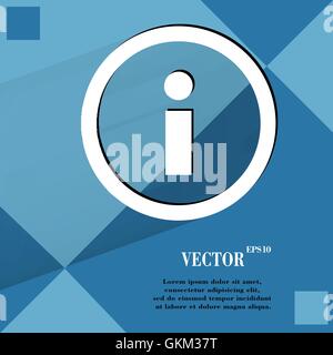 info. Flat modern web design on a flat geometric abstract background Stock Vector