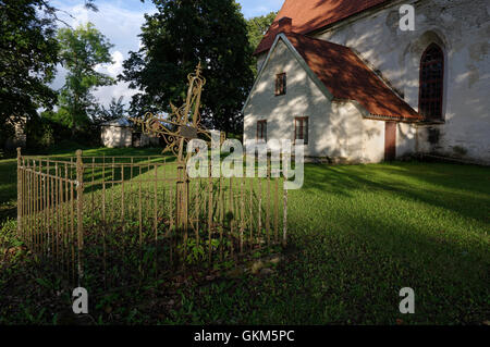 Old Tomb in the Mihkli churchyard. Mihkli Church in Pärnu County. Estonia Baltic States EU Stock Photo