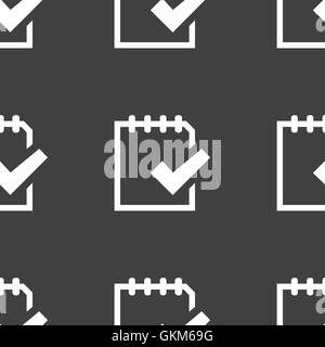 Notepad paper Documents web icon. flat design. Seamless pattern. Vector ...