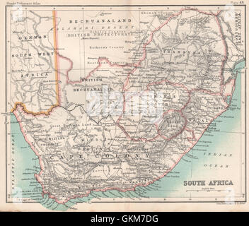 Cape Colony Bechuanaland Botswana. Southern Africa. BARTHOLOMEW 1898 ...