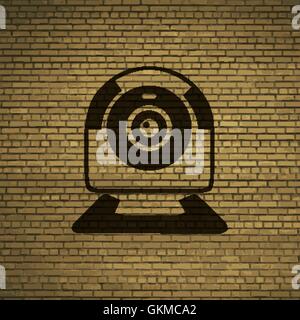 Webcam icon symbol Flat modern web design with long shadow and space for your text. Vector Stock Vector